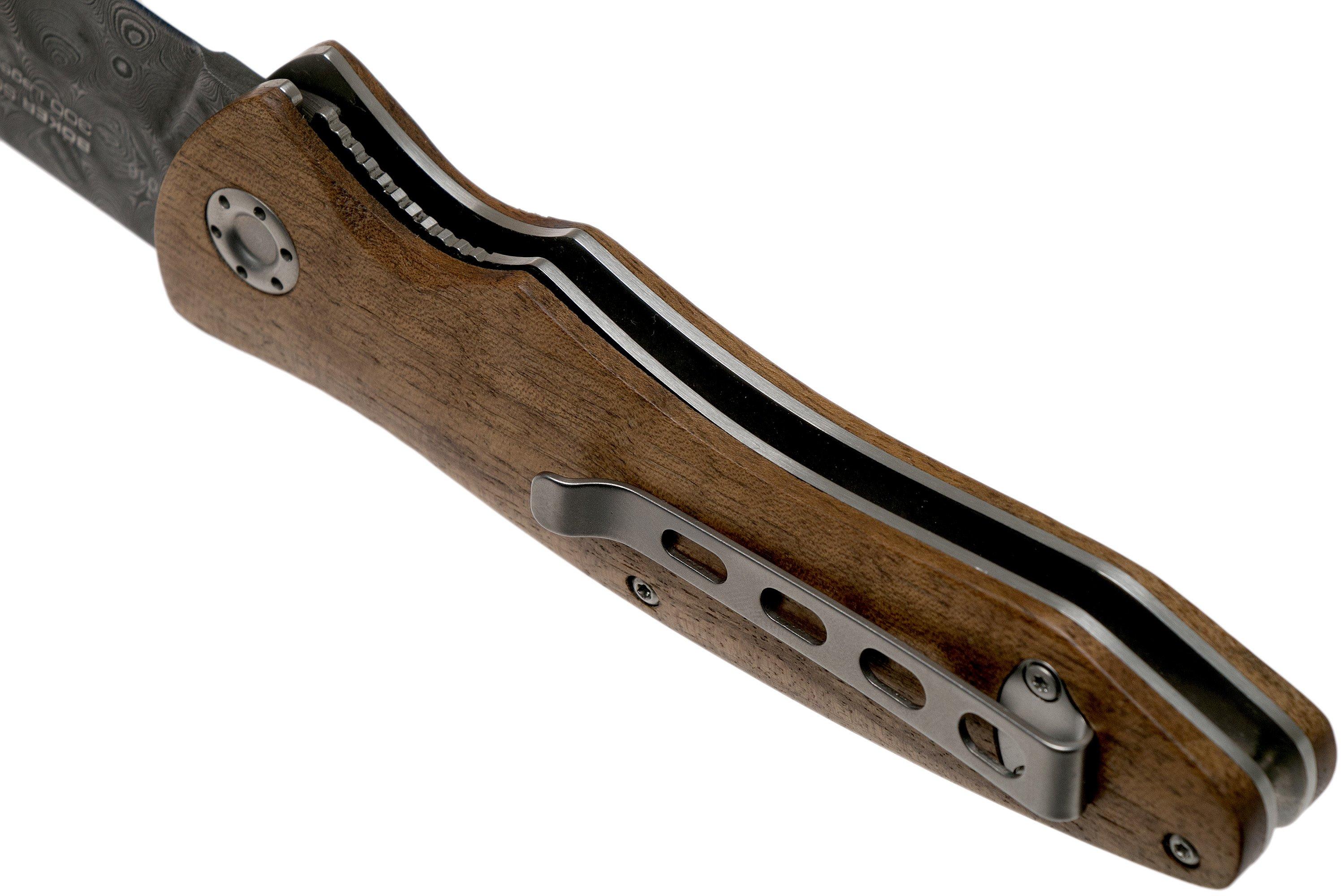 Böker Tirpitz-Damast Taschenmesser - Damast-Klinge, Wood-Griff, 22,9 Cm Gesamtlänge, Mit Zertifikat & Sammlerschatulle