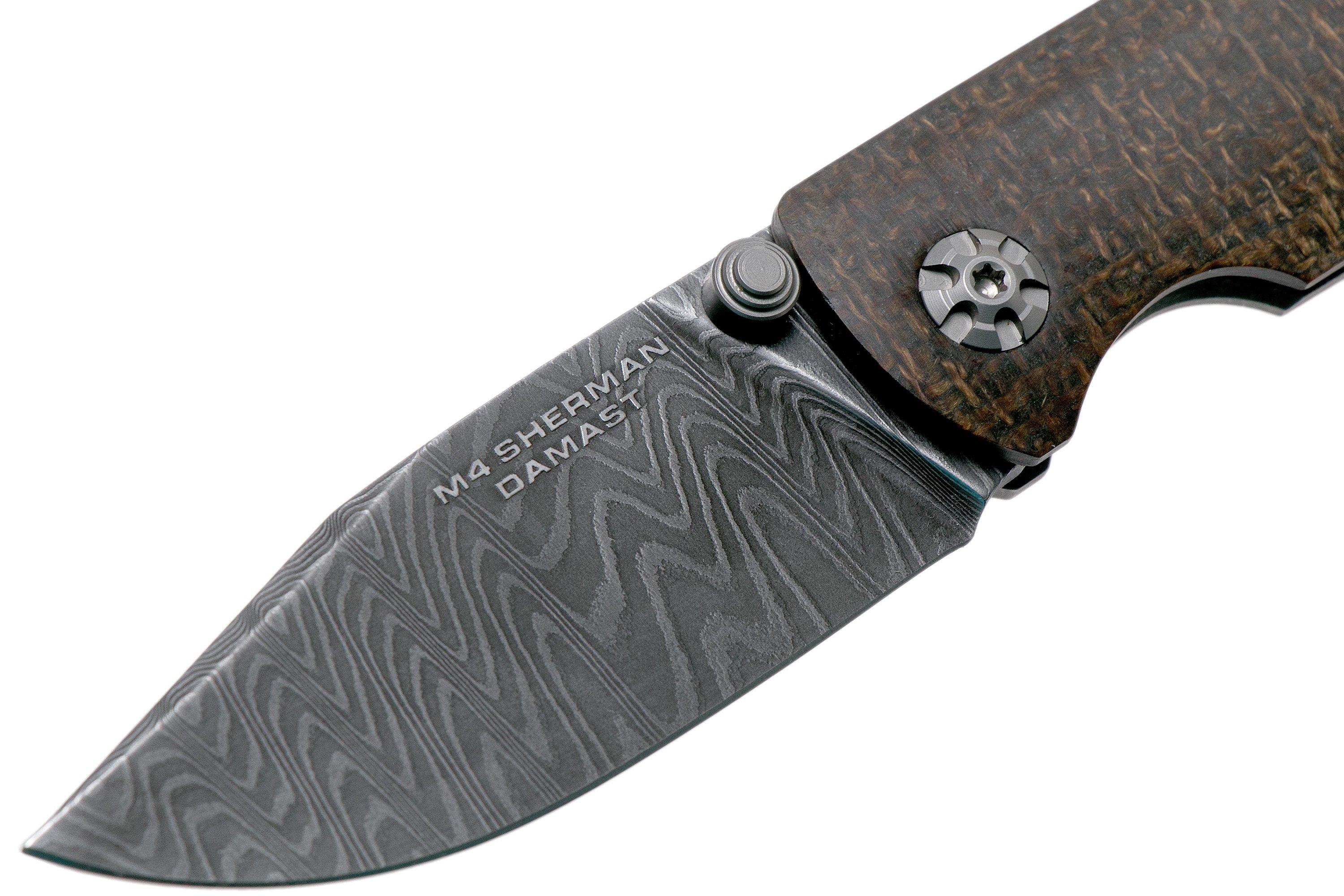 Böker M4 Sherman Damascus 110662DAM pocket knife | Advantageously ...