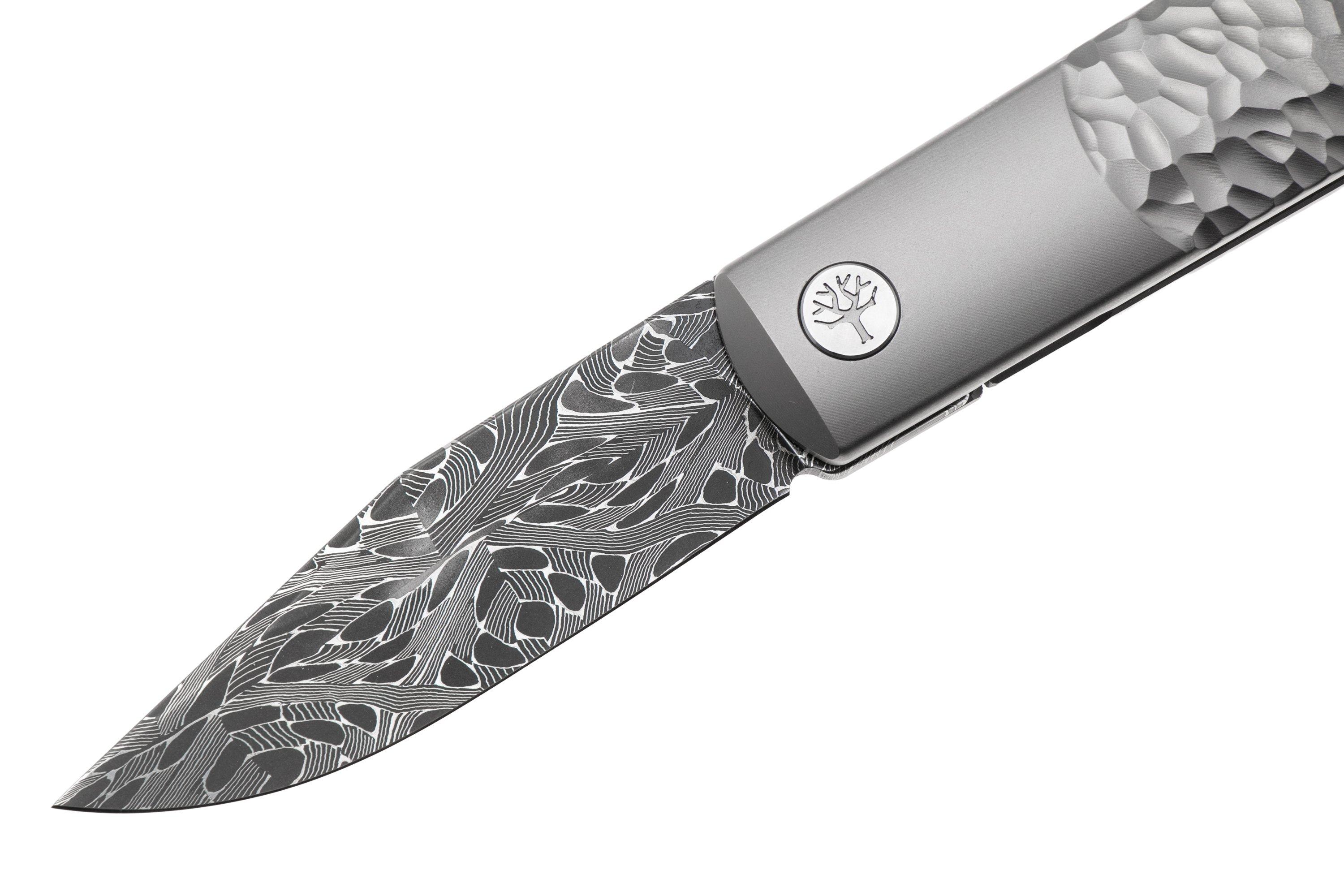 SENGOKU 謙信　シルバー Böker BRLW 110673DAM, Meteorite Damast, Silver Titanium pocket