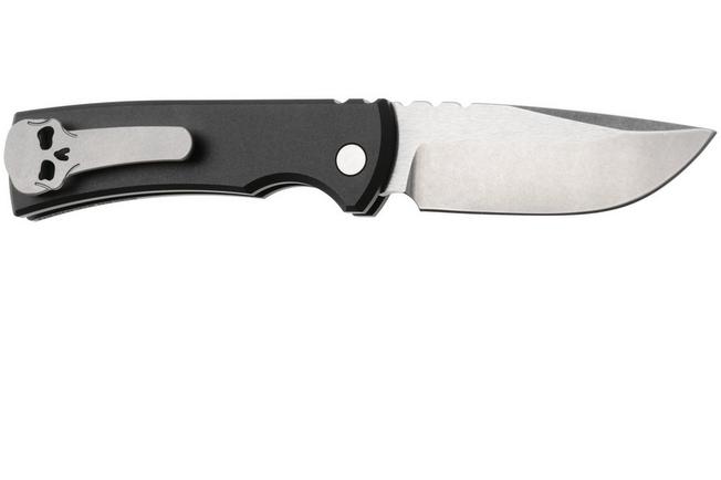 Afbeelding voor Böker Mini Redencion 42a, 110900 Stonewashed MagnaCut, Black Aluminum, zakmes, Ramon Chaves design