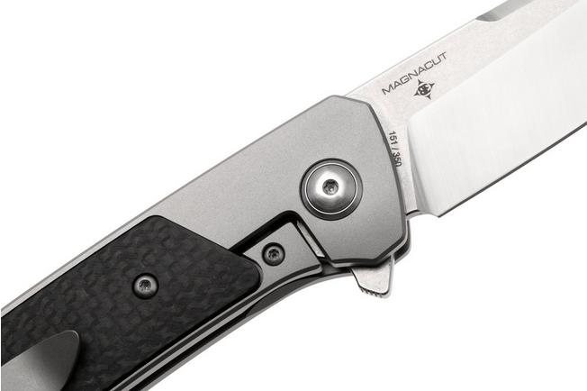 Afbeelding voor Böker Manufaktur Solingen Super Conductor 110901 Two-Tone MagnaCut, Titanium & Carbonfiber Inlay, zakmes