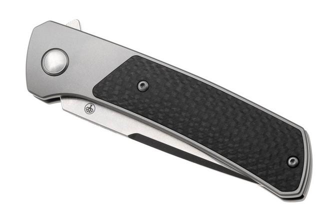 Afbeelding voor Böker Manufaktur Solingen Super Conductor 110901 Two-Tone MagnaCut, Titanium & Carbonfiber Inlay, zakmes