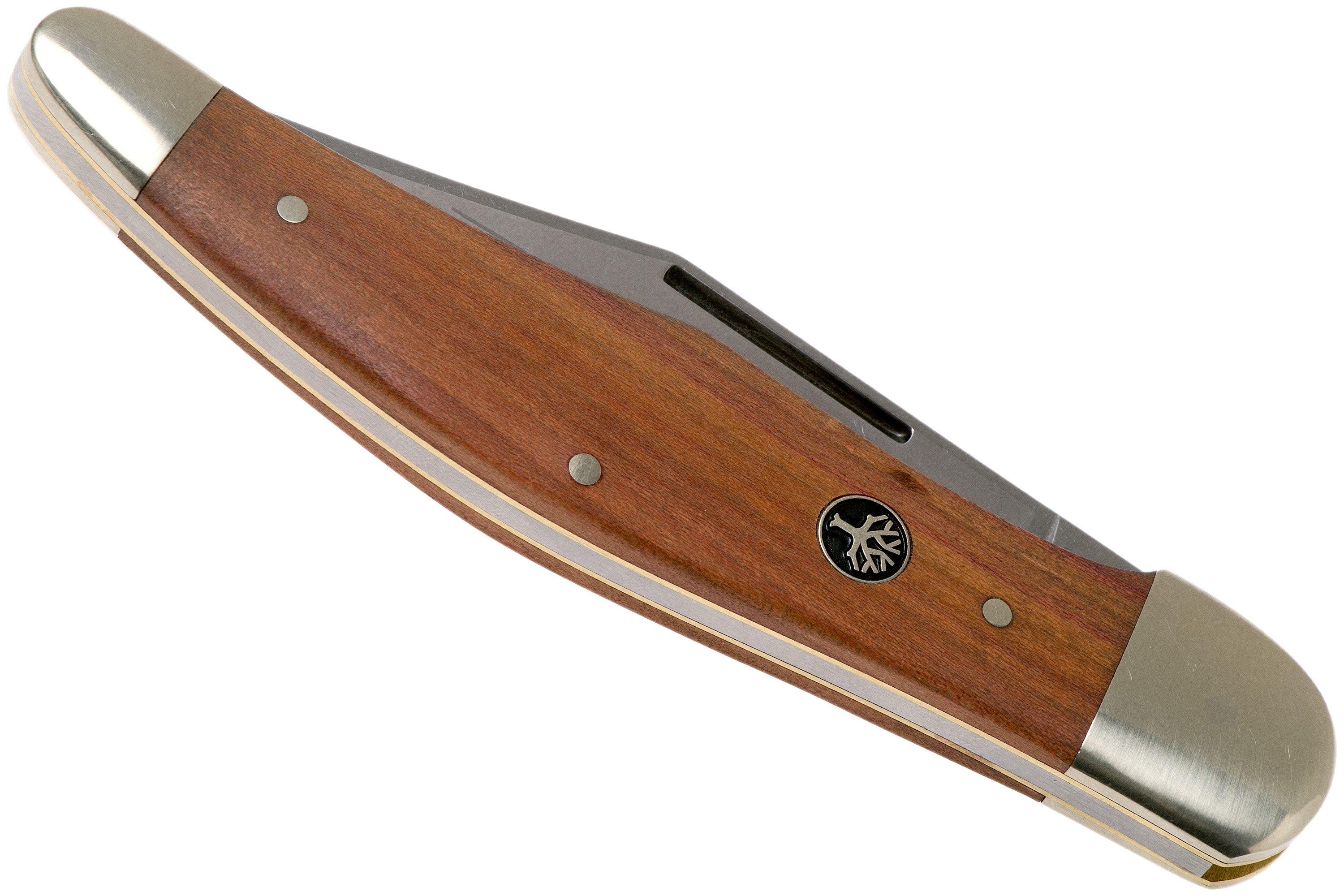 Plum Hinoki Kitchen Knife Strop English Bridle Leather