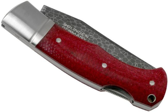 Böker Boxer 111025DAM Damascus, Micarta gentleman's knife, Raphael Durand  design