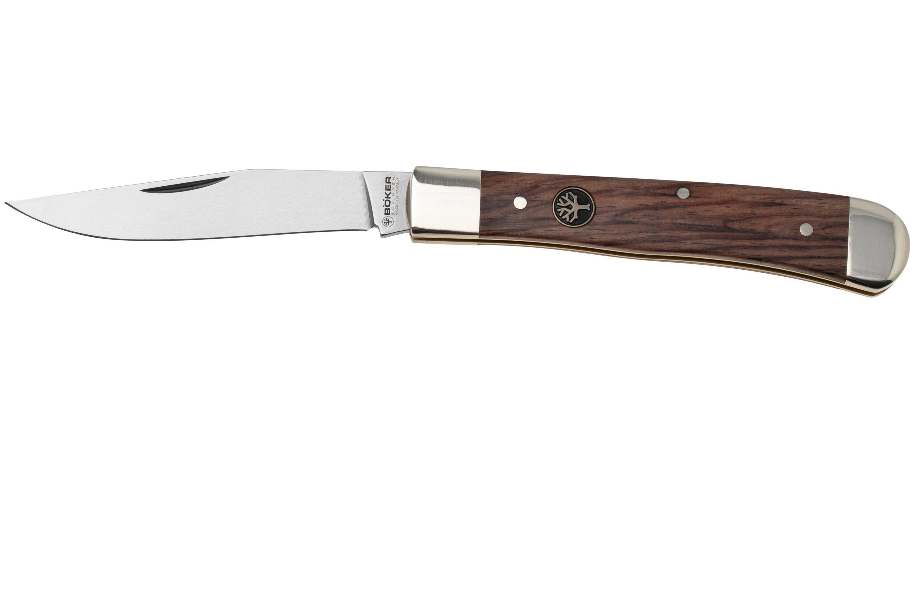 BOKER Rosewood Handle 2 blade Carbon Steel Trapper - KnifeCenter - BO2525 -  Discontinued