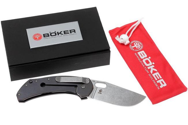 Boker Tree Brand Anso Aurora Framelock Knife Titanium 154CM