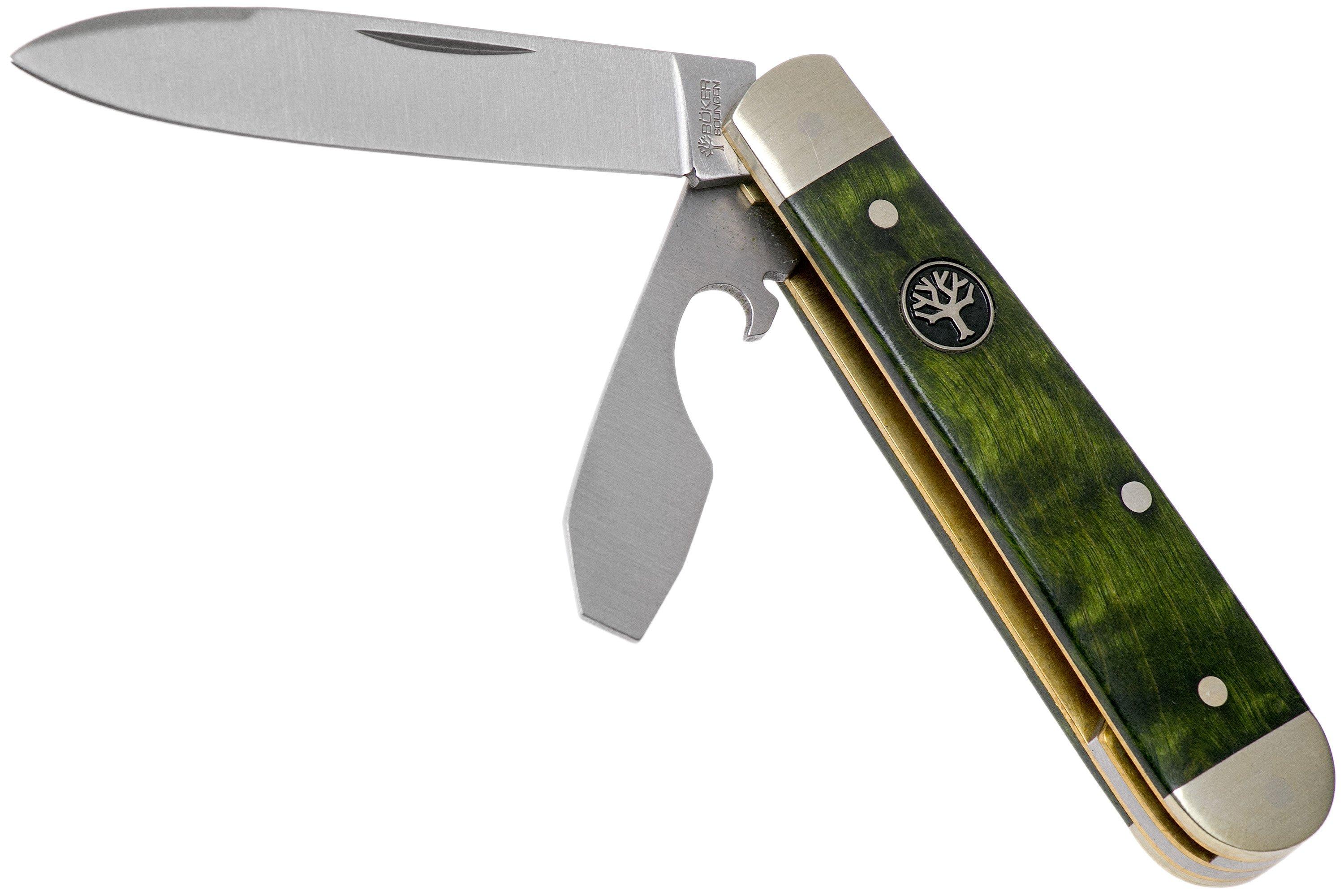 Böker Swell-End Jack Curly Birch Green 112916 navaja | Compras con ...