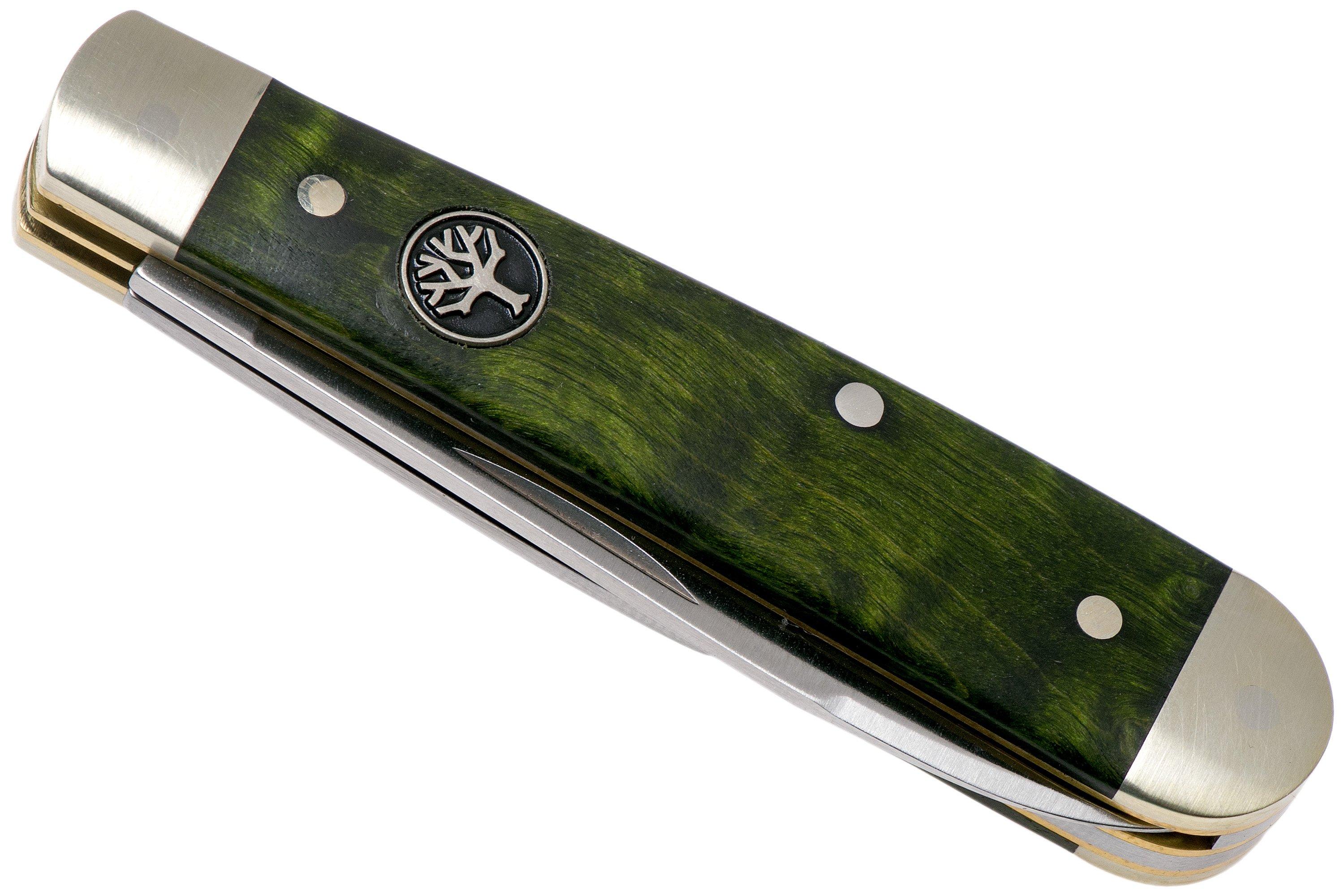 Böker Swell-End Jack Curly Birch Green 112916 coltello da tasca | Fare ...