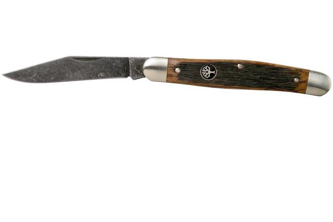 Classic stockman pocket knife from Böker with jute micarta as handle and O1  steel