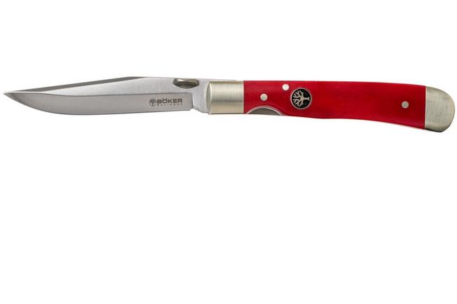  Boker Knives 110747 Trapper Jigged Pocket Knife, Red Bone :  Sports & Outdoors