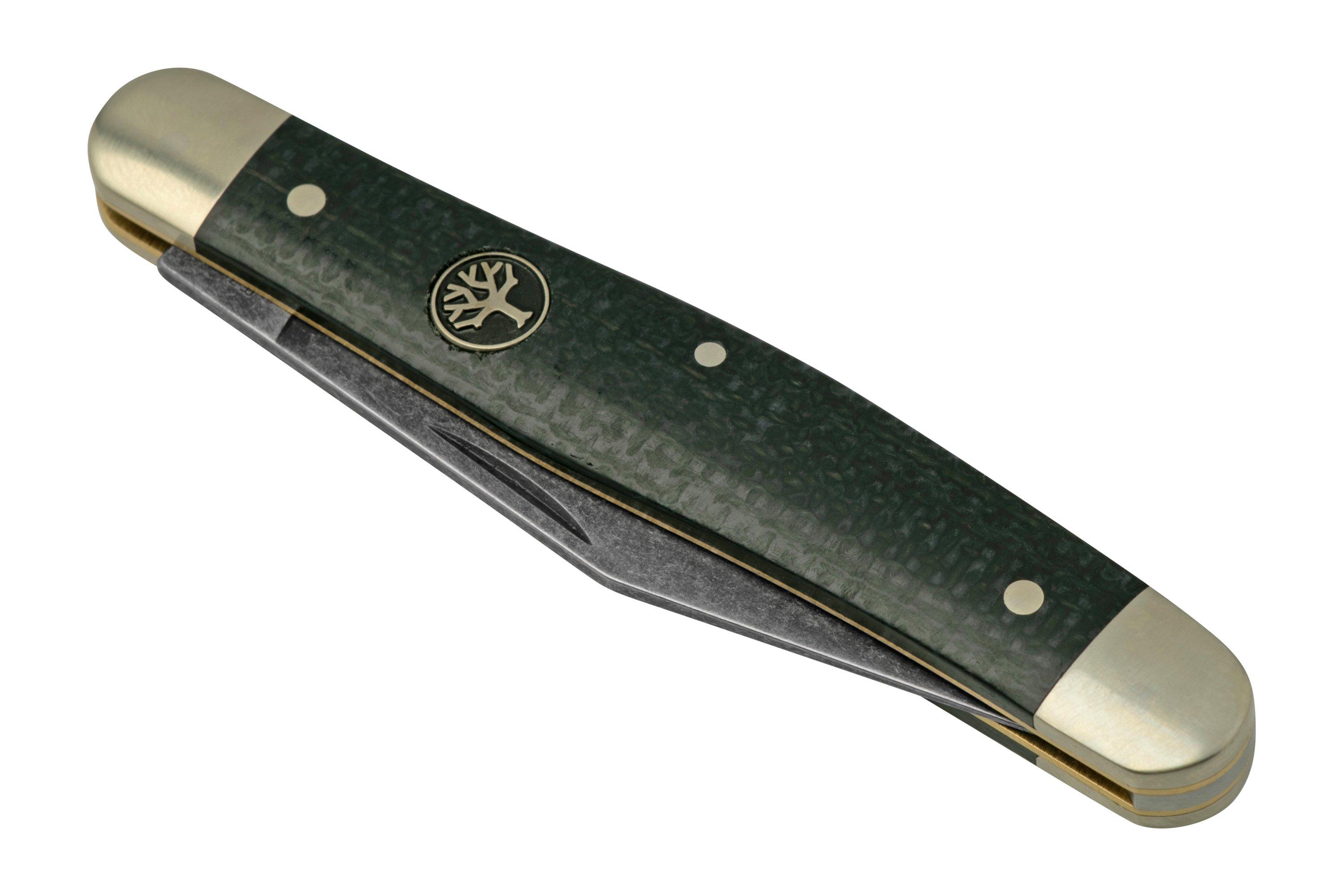 Classic stockman pocket knife from Böker with jute micarta as handle and O1  steel