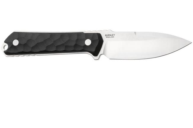 Afbeelding voor Böker Manufaktur Solingen Kiboku 120516 Satin RWL-34, Richlite Black Rock Pattern, vaststaand mes, Lucas Burnley design
