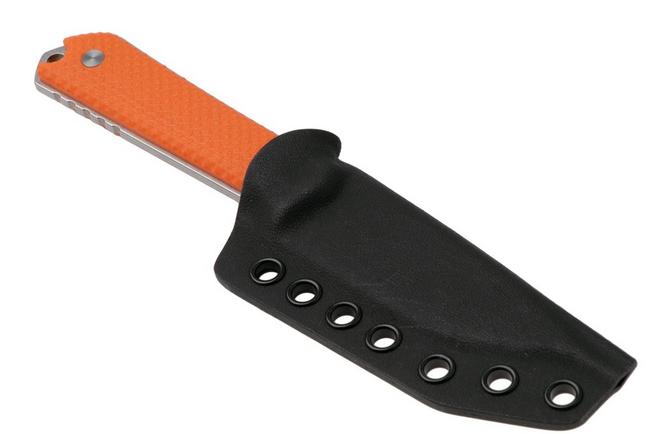 Afbeelding voor Böker Manufaktur Solingen Kiboku 120573 Satin RWL-34, G10 Orange, vaststaand mes, Lucas Burnley design
