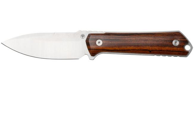 Afbeelding voor Böker Manufaktur Solingen Kiboku 120574 Satin RWL-34, Desert Iron Wood, vaststaand mes, Lucas Burnley design