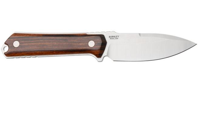 Afbeelding voor Böker Manufaktur Solingen Kiboku 120574 Satin RWL-34, Desert Iron Wood, vaststaand mes, Lucas Burnley design