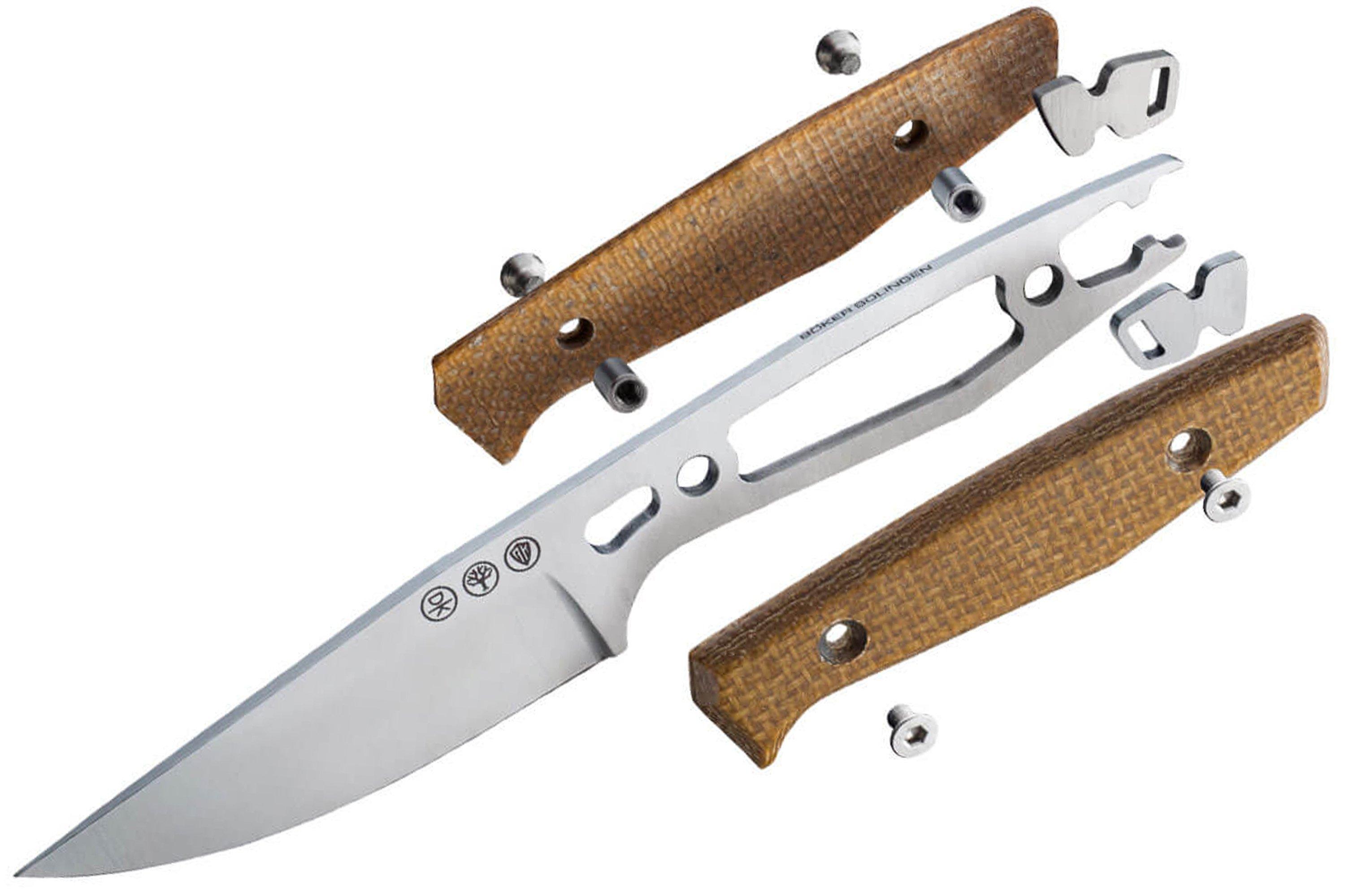 Böker Daily Knives AK1 Reverse Tanto 121502, Bison Micarta feststehendes Messer, Alex Kremer