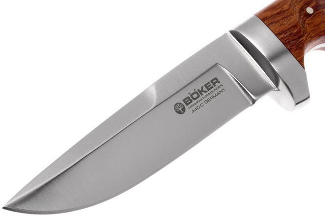 Boker Vollintegral 2.0 Fixed 4.65 Satin Blade, Rosewood Handles, Leather  Sheath - KnifeCenter - 121585