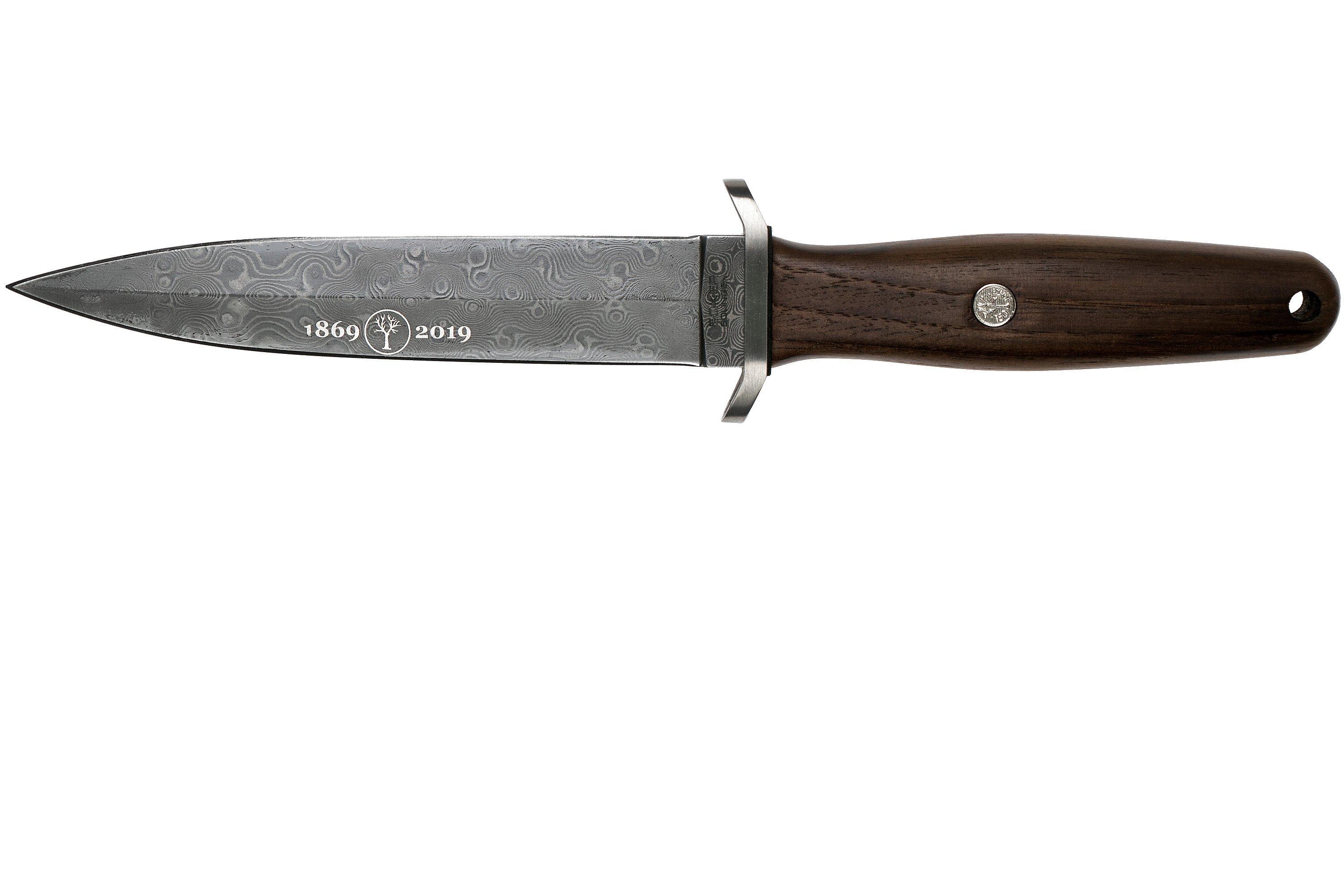 Böker Applegate Fairbairn 125543DAM Steam Engine Damascus dagger ...