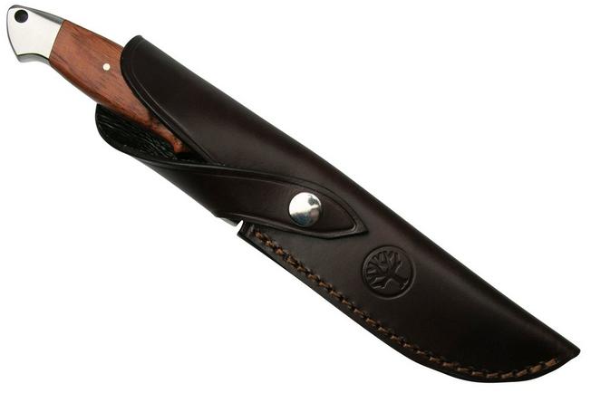 Boker Vollintegral 2.0 Fixed 4.65 Satin Blade, Rosewood Handles, Leather  Sheath - KnifeCenter - 121585