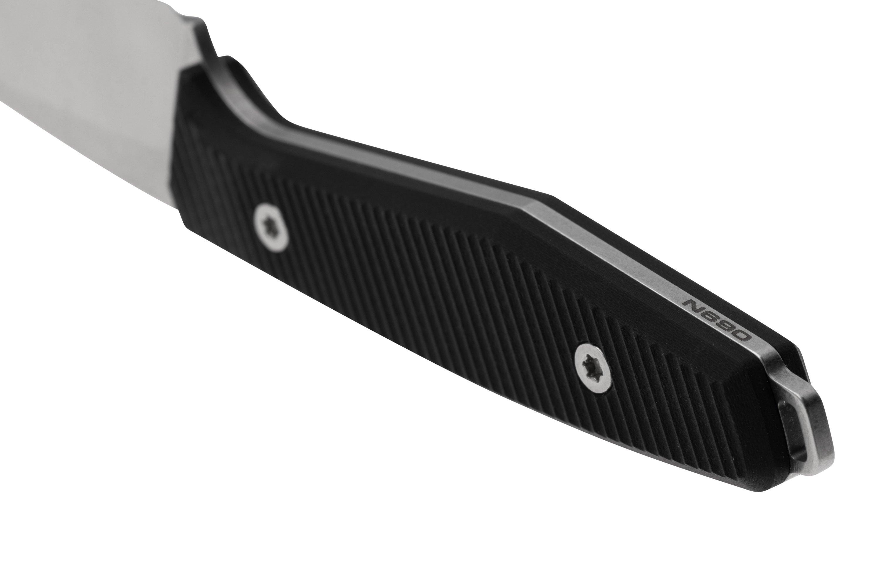 Böker Daily Knives AK1 American Tanto 129504, Black G10 fixed knife, Alex Kremer design