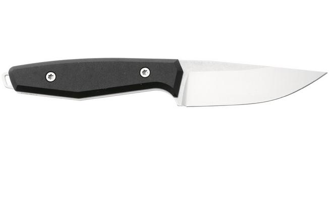 Afbeelding voor Böker Manufaktur Solingen Daily Knives AK1 Droppoint 129521 Satin N690, Black Richlite, vaststaand mes, Alex Kremer design