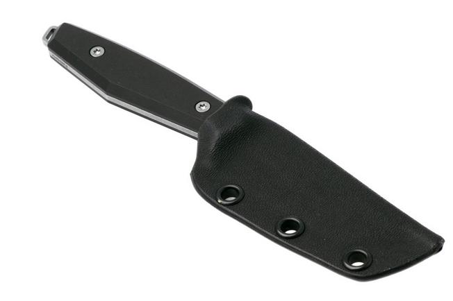 Afbeelding voor Böker Manufaktur Solingen Daily Knives AK1 Droppoint 129521 Satin N690, Black Richlite, vaststaand mes, Alex Kremer design