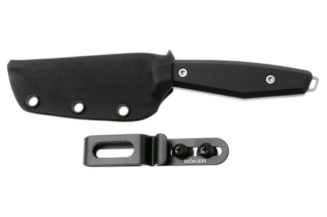 Afbeelding voor Böker Manufaktur Solingen Daily Knives AK1 Droppoint 129521 Satin N690, Black Richlite, vaststaand mes, Alex Kremer design