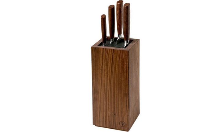 Boker Core Kitchen Knife Set, Walnut Wood