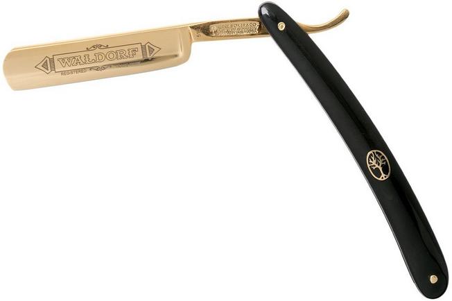 Böker Manufaktur Waldorf 24 Karat Gold 5/8 straight razor 140321