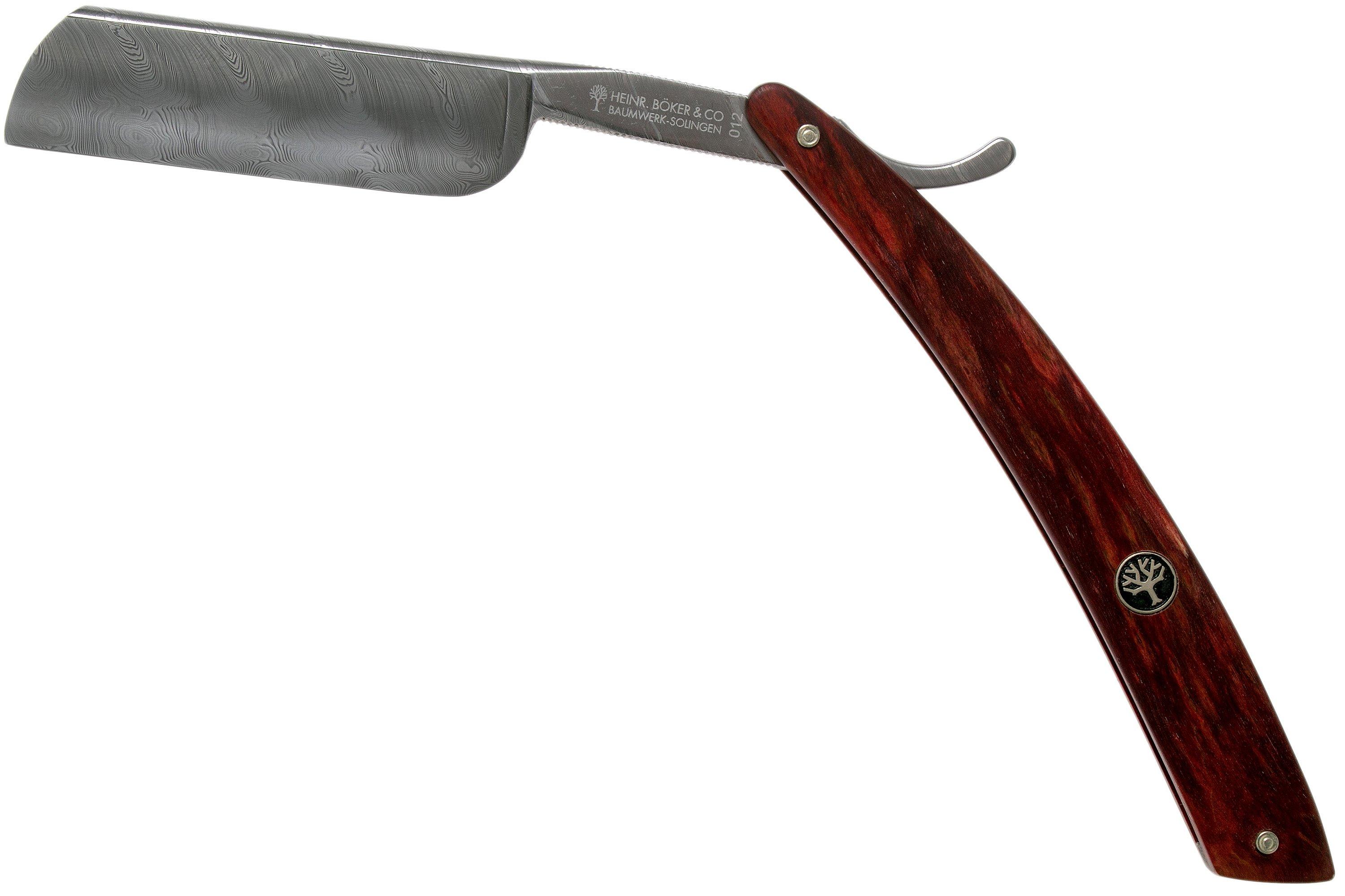 Böker Manufaktur Damascus Curly Birch 140610DAM straight razor ...