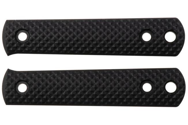 Afbeelding voor Böker BFF Packlite Handle Scales 190003 Black Micarta Pyramid, greepschalen
