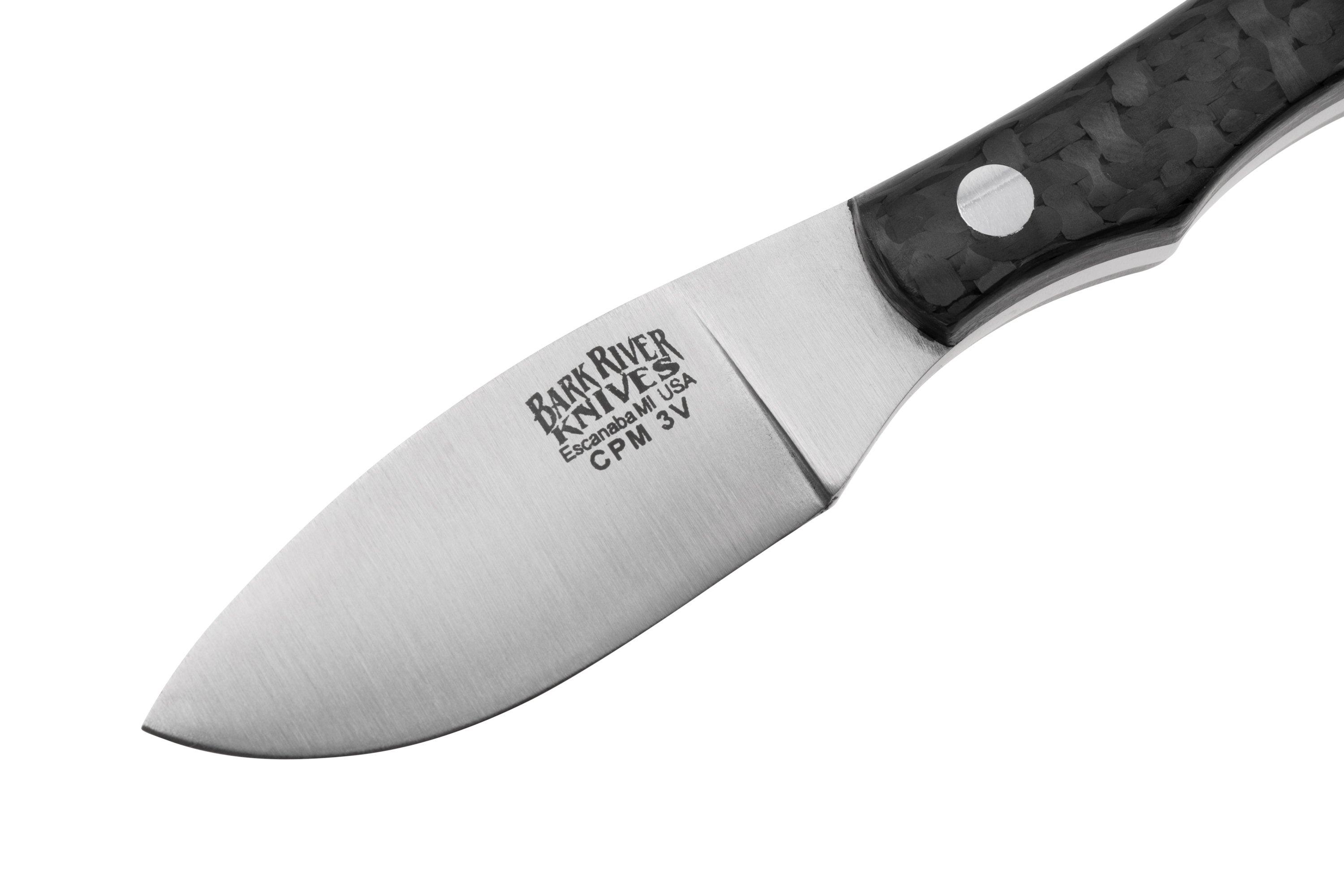 Bark River Micro Canadian CPM 3V, Black Carbon Fiber, fixed knife