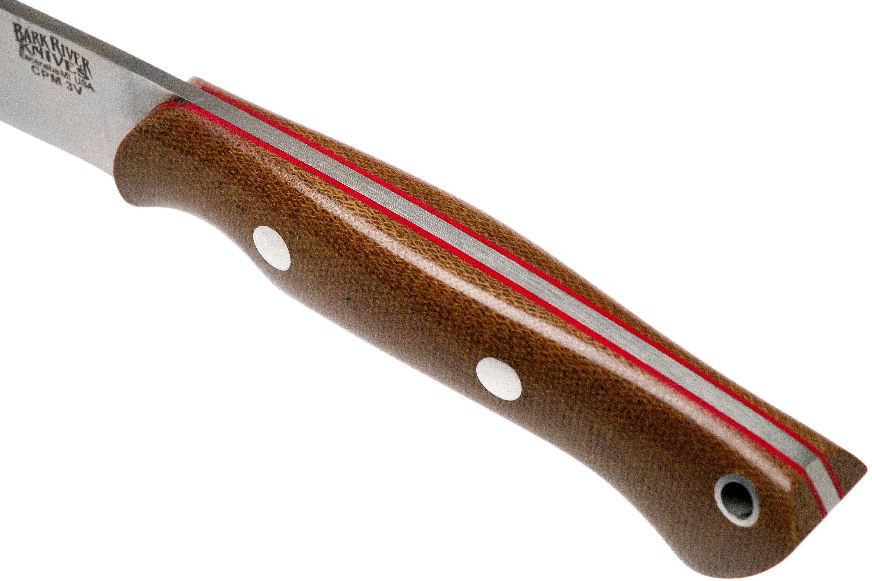 Bark River Featherweight Fox River CPM 3V Natural Canvas, Red liner