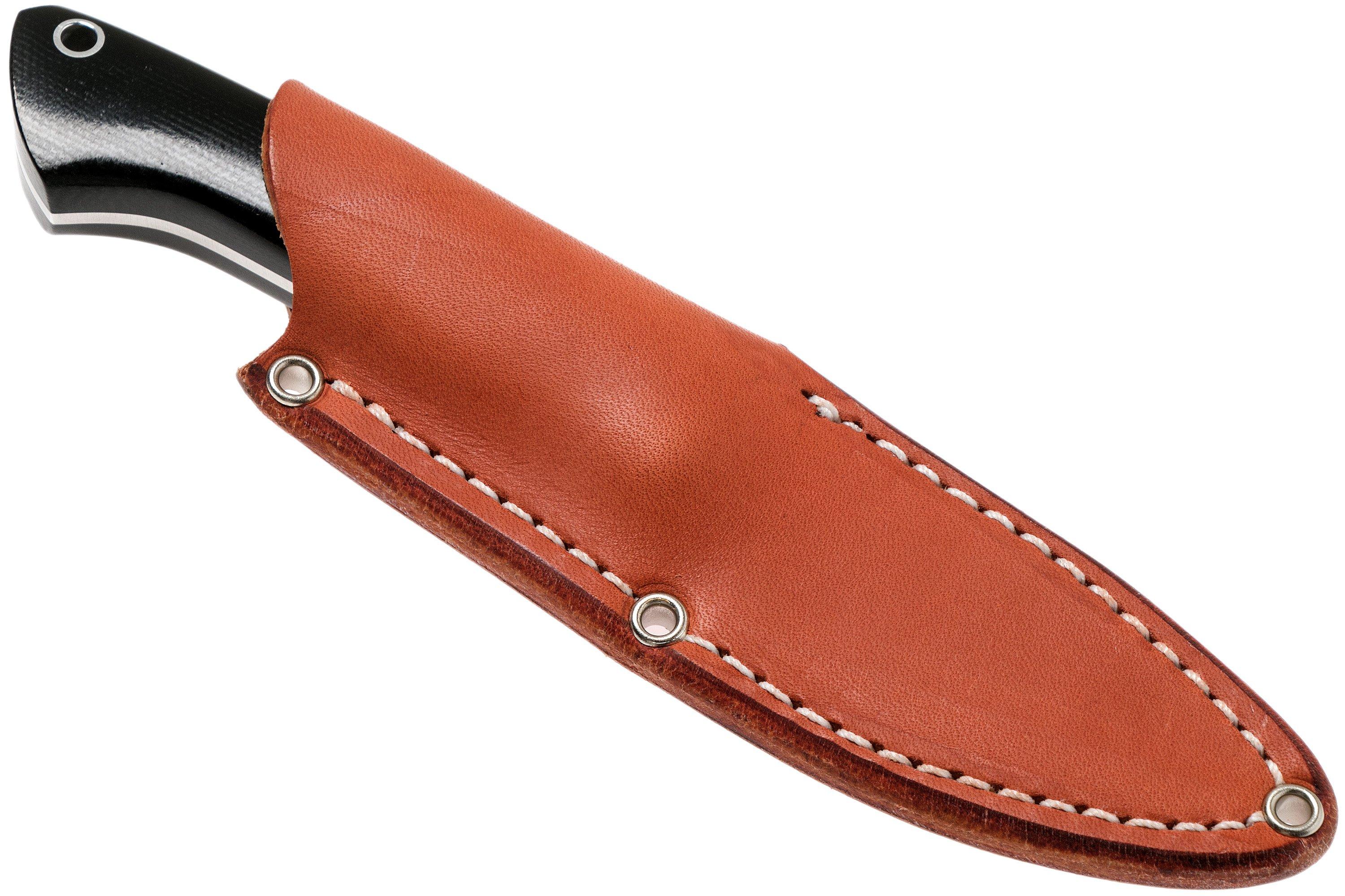 Bark River Fox River Featherweight Elmax, Black Canvas Micarta hunting