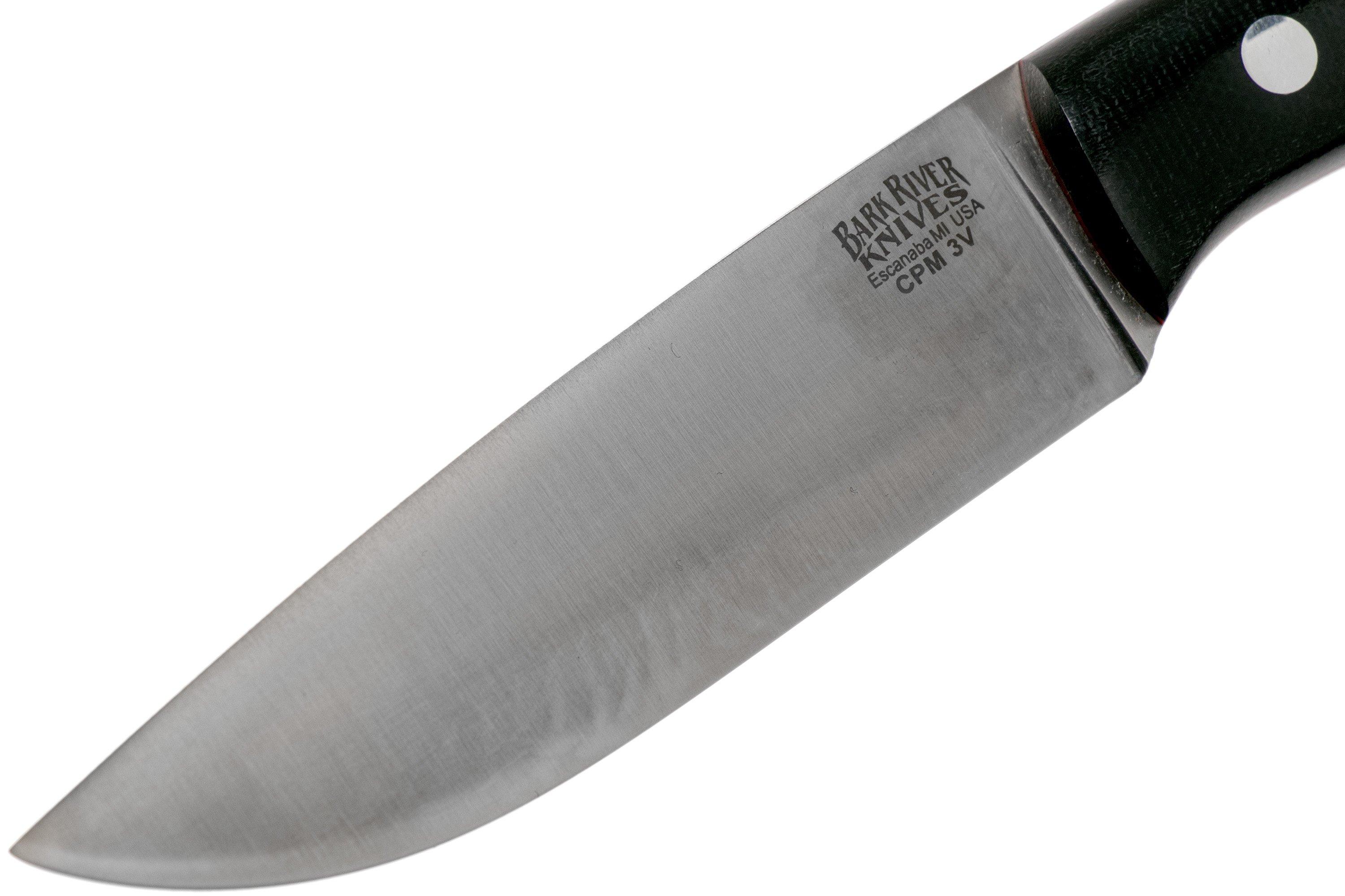 Bark River Fox River CPM 3V, Black Canvas Micarta with Red Liners |  Advantageously shopping at Knivesandtools.se