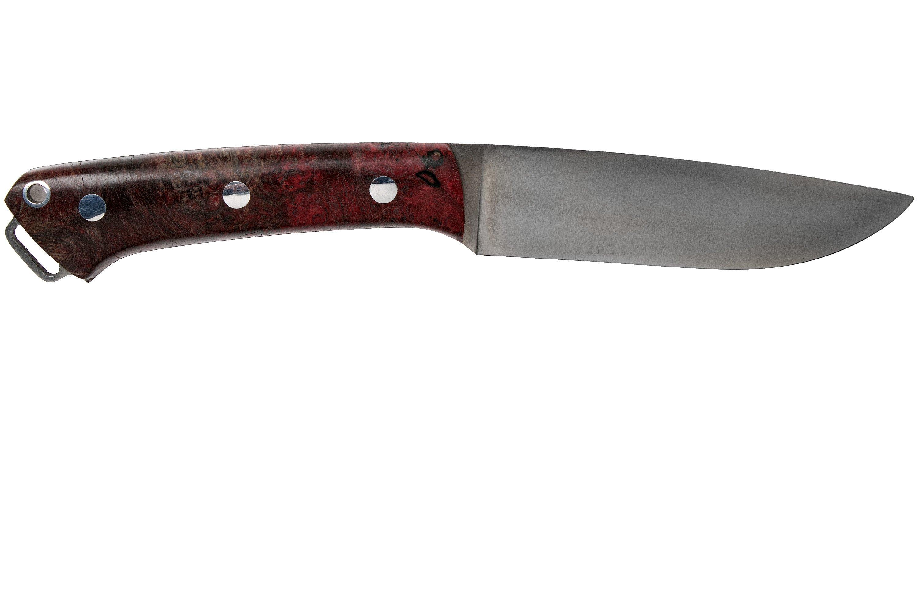 Bark River Fox River CPM 3V, Hellfire Maple Burl Advantageously