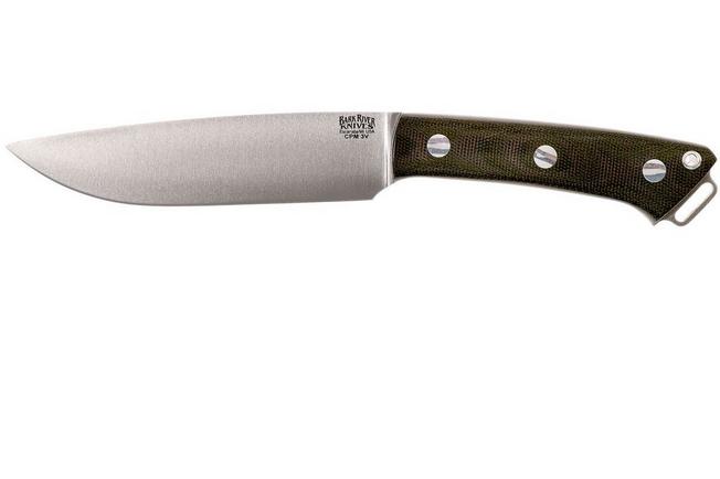 Bark River Fox River II LT CPM 3V, Green Canvas Micarta 