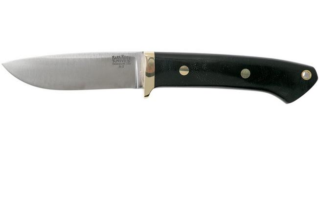 Image for Bark River - Classic Drop Point Hunter A2 Brass Black Canvas hunting knife