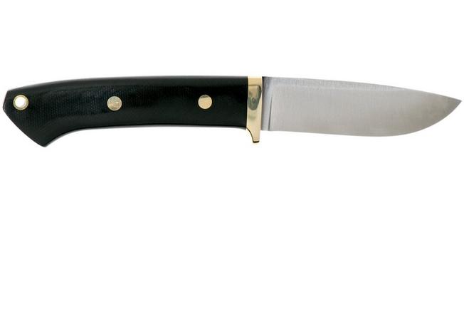 Image for Bark River - Classic Drop Point Hunter A2 Brass Black Canvas hunting knife