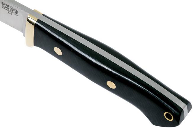 Image for Bark River - Classic Drop Point Hunter A2 Brass Black Canvas hunting knife