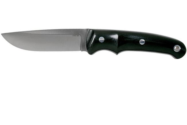 Imagen para Bark River Guardless Drop Point Hunter CPM 154 Black Canvas Micarta cuchillo de caza