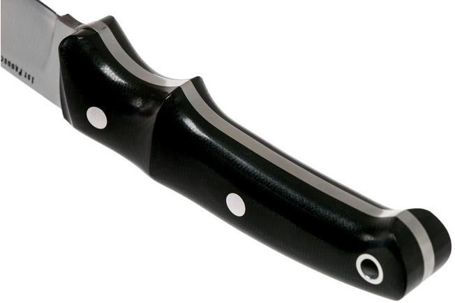 Imagen para Bark River Guardless Drop Point Hunter CPM 154 Black Canvas Micarta cuchillo de caza