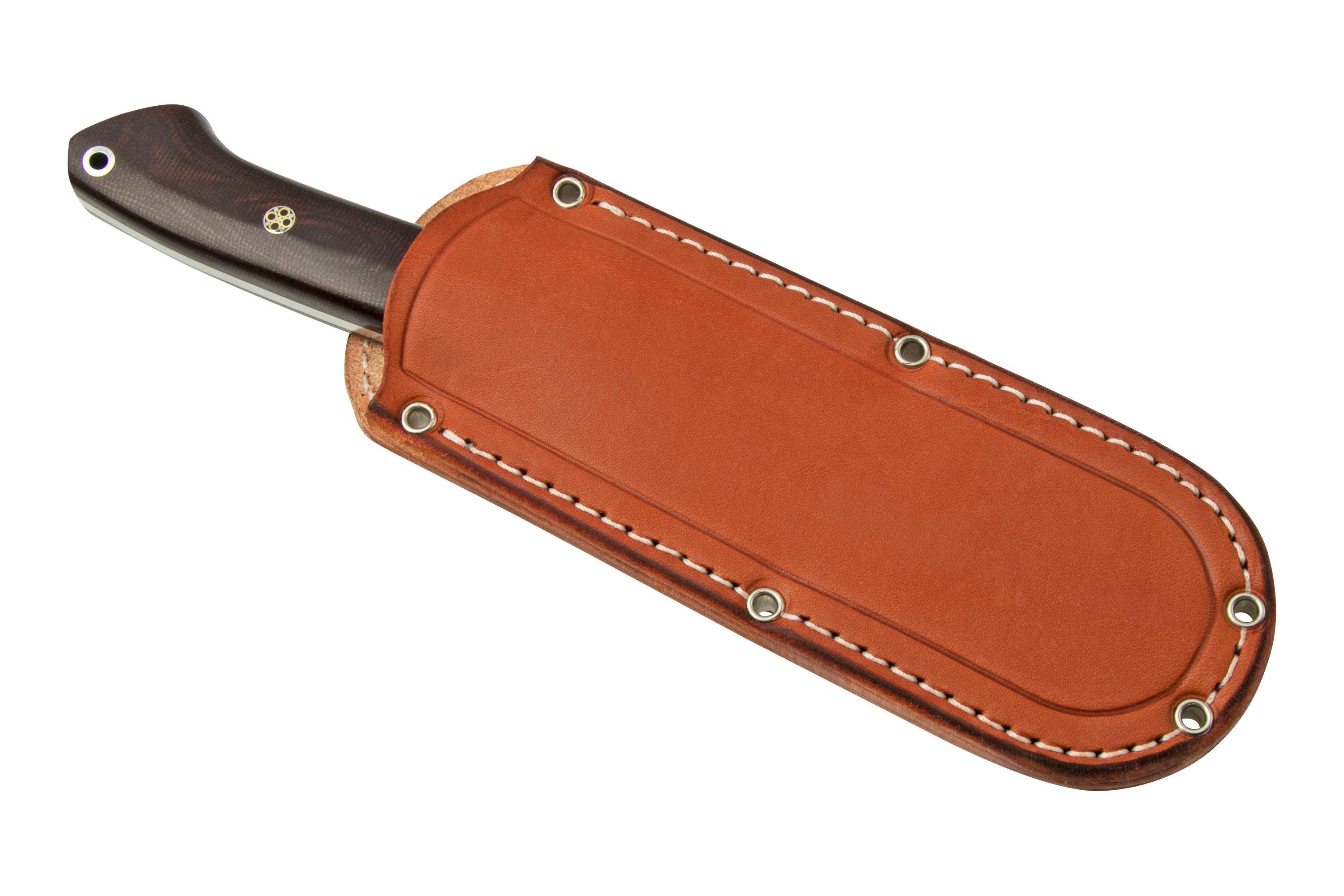 Bark River Classic Drop Point Hunter CPM S45VN Burgundy Canvas Micarta