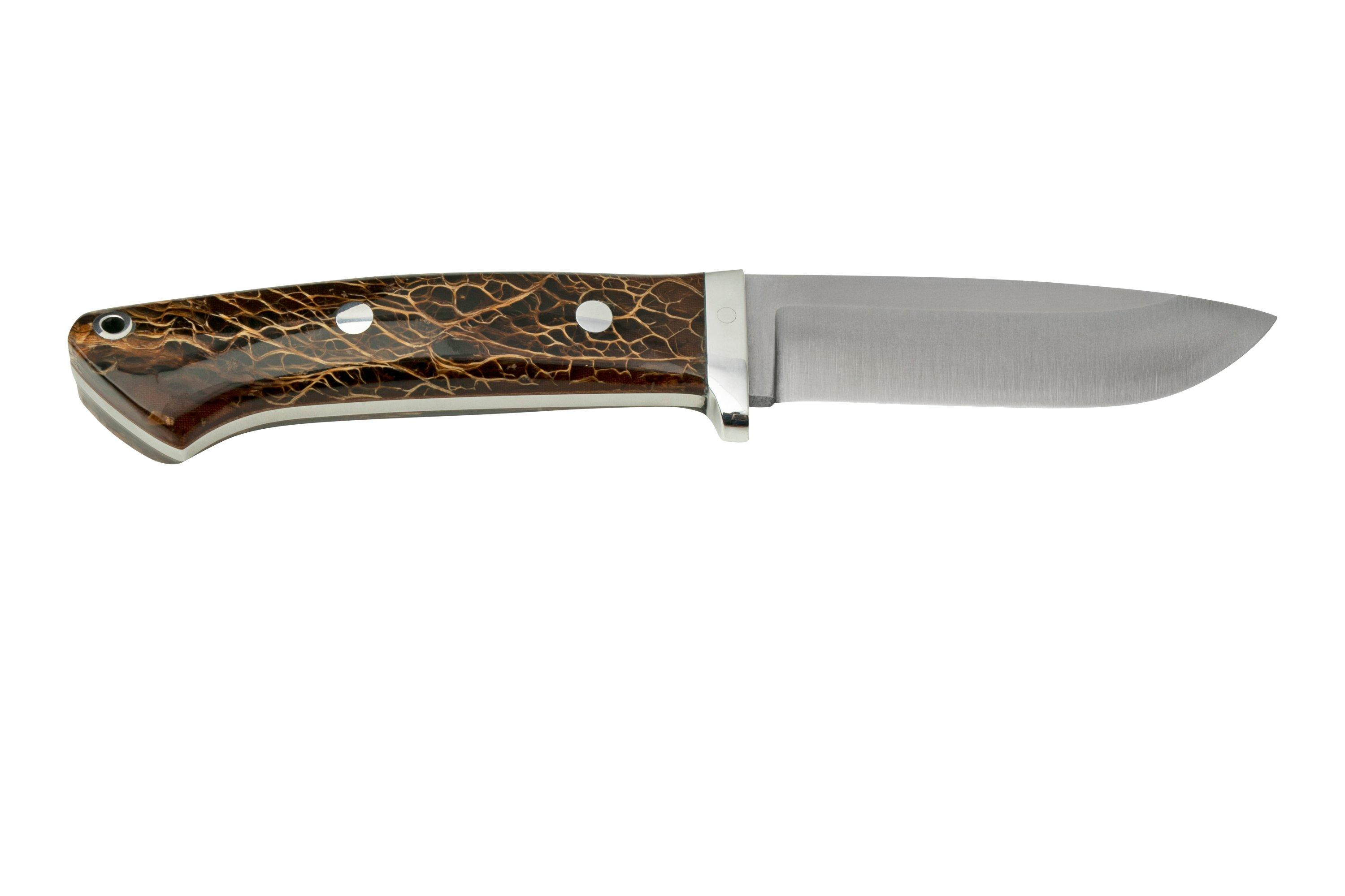 Bark River Classic Drop Point Hunter CPM S45VN Smoke Prickly Pear