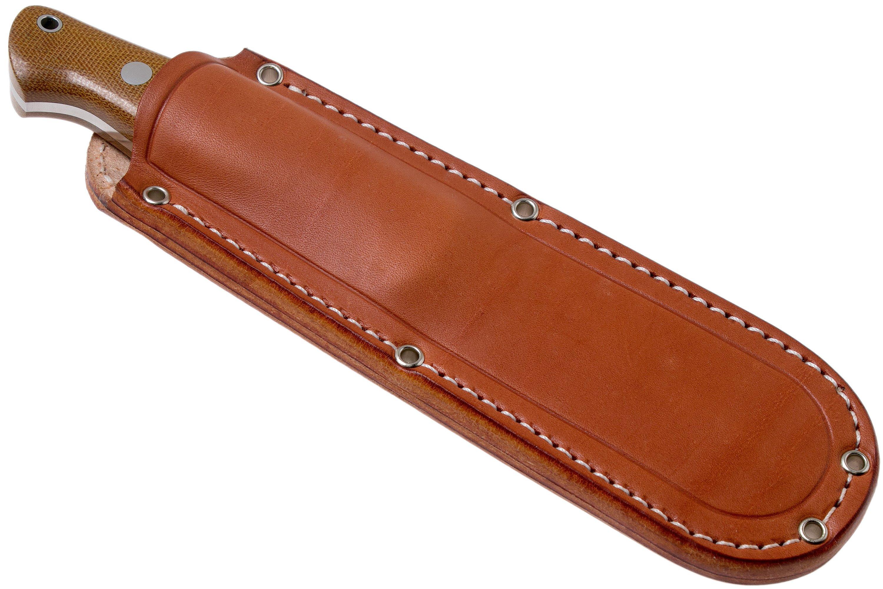 Bark River North Country EDC 2 CPM S45VN Natural Canvas Micarta fixed