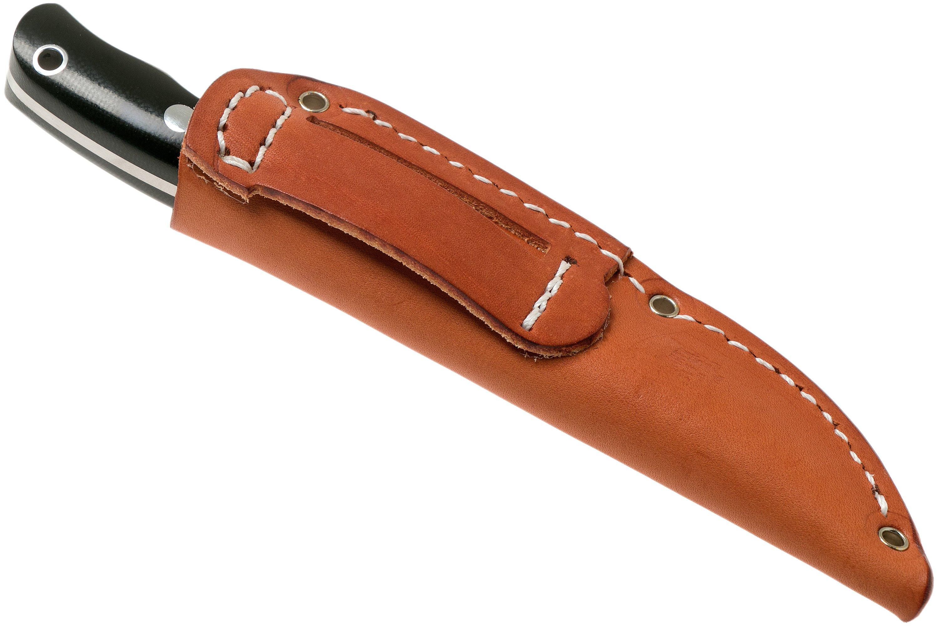 Bark River Lil' Canadian CPM 3V Black Canvas Micarta fixed knife