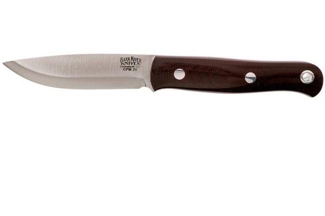 Bark River Ultra-Lite Bushcrafter CPM 3V, Burgundy Canvas Micarta