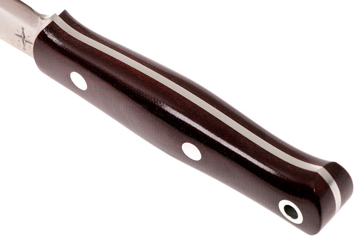 Bark River Ultra-Lite Bushcrafter CPM 3V, Burgundy Canvas Micarta 