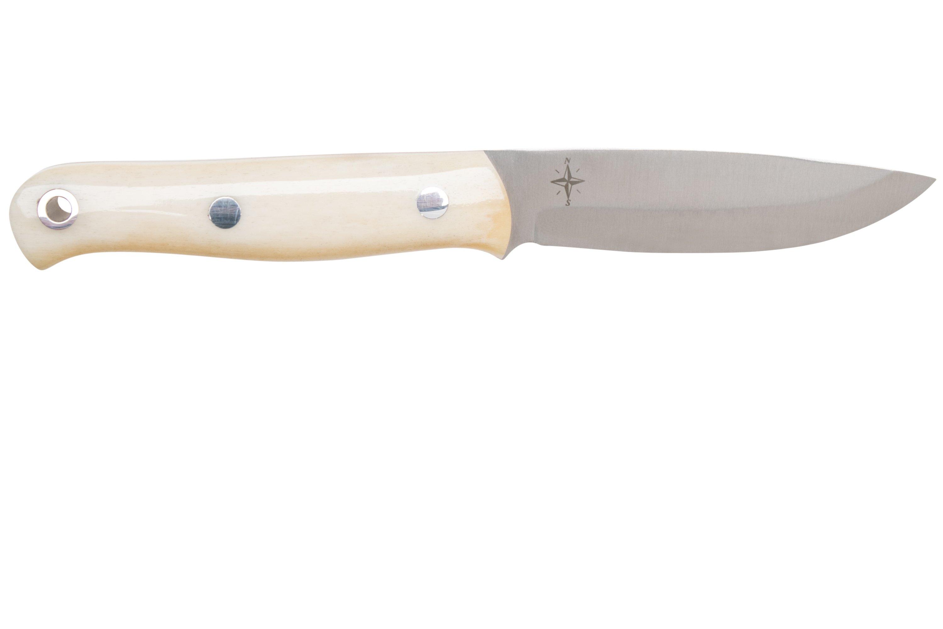 Bark River UltraLite Bushcrafter CPM 3V, Camel Bone bushcraft knife