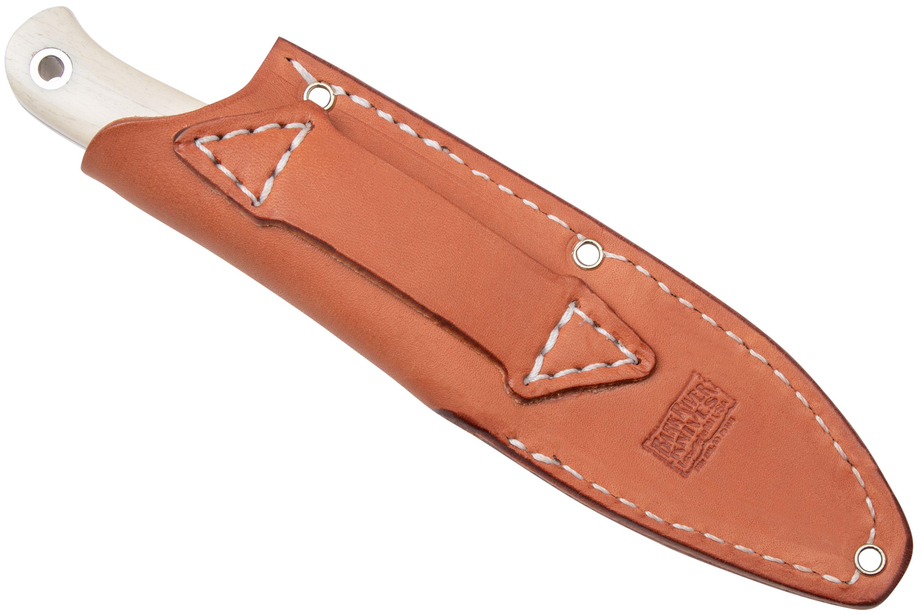 Bark River UltraLite Bushcrafter CPM 3V, Camel Bone bushcraft knife